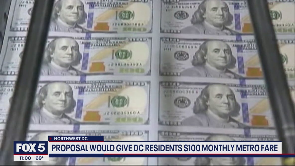 Proposal would give DC residents $100 monthly Metro fare